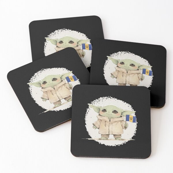 Item preview, BABY YODA BARBADOS FLAG designed and sold by LIS AND MELIVERSO.