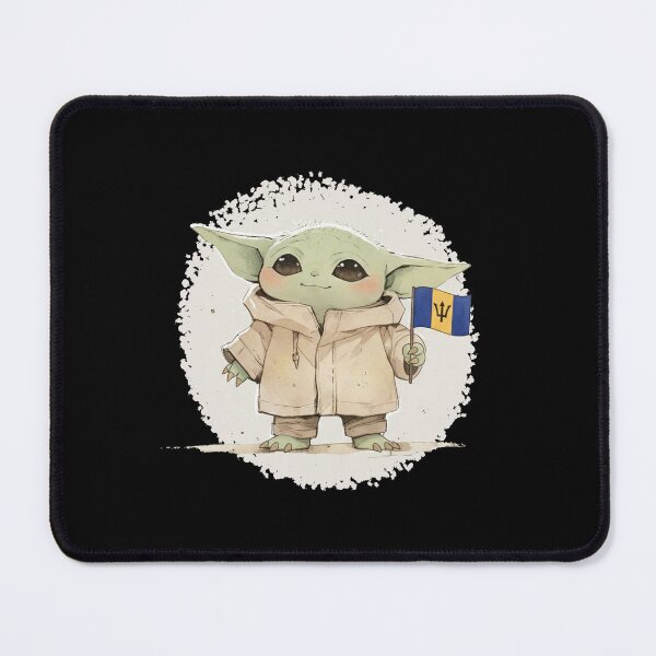 Item preview, BABY YODA BARBADOS FLAG designed and sold by LIS AND MELIVERSO.