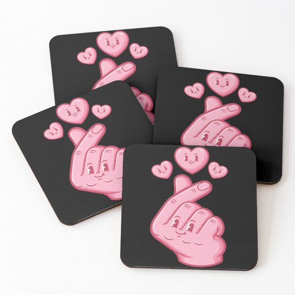 Item preview, Kpop Korean Music Cute Finger Heart Love Anime designed and sold by LuminOrb.