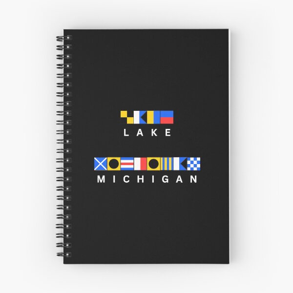 Item preview, Lake Michigan Nautical Flag designed and sold by TideThreadsUK.
