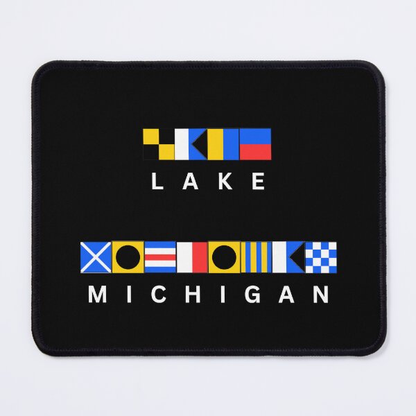 Item preview, Lake Michigan Nautical Flag designed and sold by TideThreadsUK.