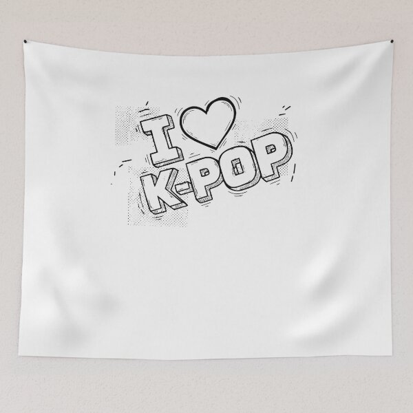 Item preview, I Love K-Pop Korean Music Cute Kpop Fans designed and sold by LuminOrb.