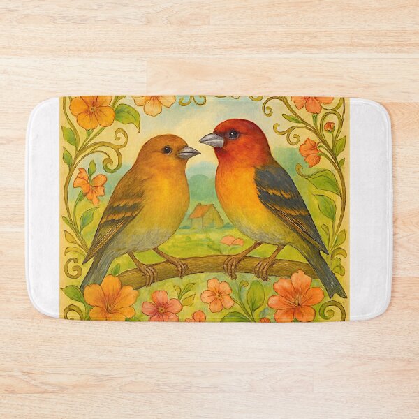 Item preview, Colorful Finch in Blooming Countryside #5 designed and sold by Helios Be. Lavsh.