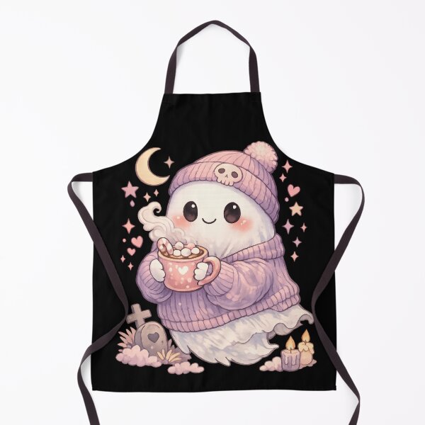 Item preview, Cozy Little Ghost — Soft Spooky Comfort with Warm Cocoa designed and sold by Mouraludia.