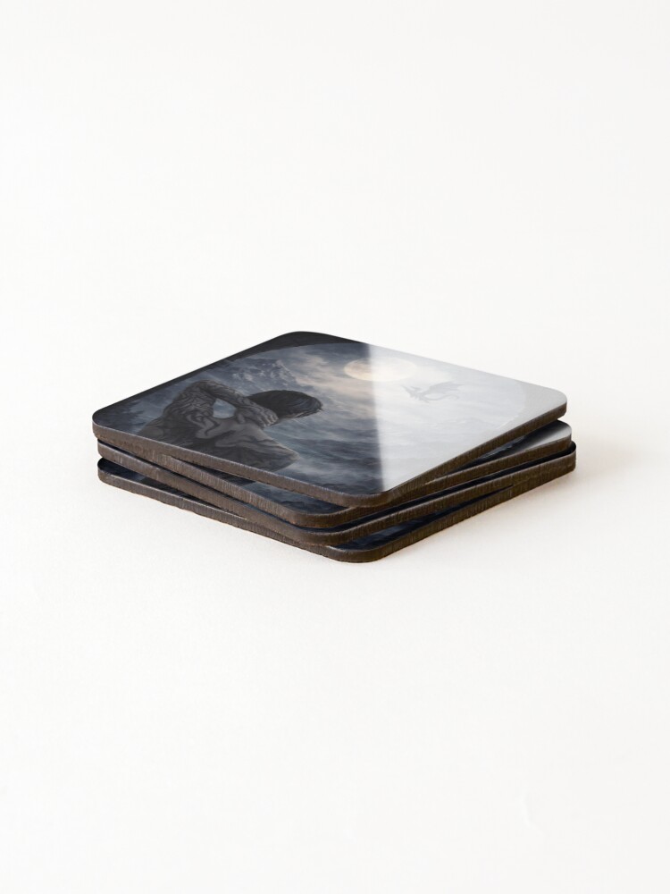 Thumbnail 4 of 5, Coasters (Set of 4), Dragon Rider designed and sold by lfdbc.