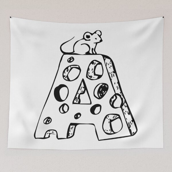 Item preview, Alphabets Doodle - Cheese and Mouse | YWZMLRLS 7 designed and sold by MyStickersCove.