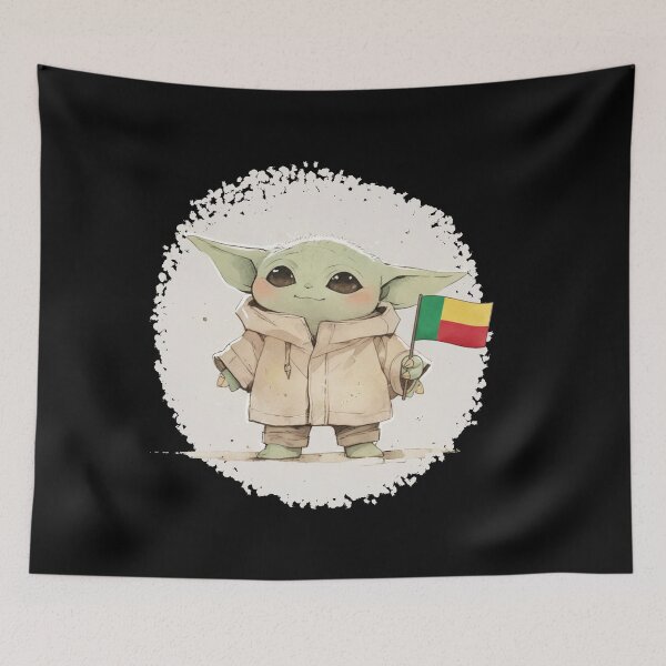 Item preview, BABY YODA BENIN FLAG designed and sold by LIS AND MELIVERSO.