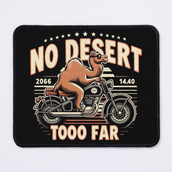 Item preview, Camel Motorcycle Retro - No Desert Too Far Mascot designed and sold by Zoo-Moo.