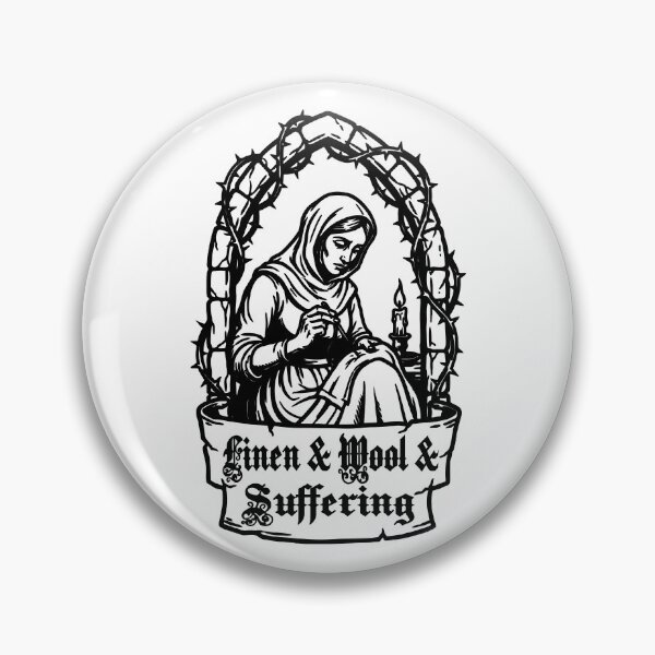 Item preview, Medieval Seamstress Sewing Linen Wool And Suffering designed and sold by Mark4Brave.