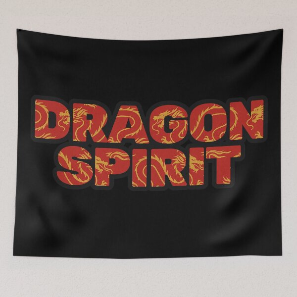 Item preview, Dragon Spirit - Red and Gold Oriental Pattern Typography designed and sold by ClashShop.
