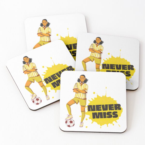 Item preview, Female Football Player – Never Miss Quote designed and sold by Adappai.