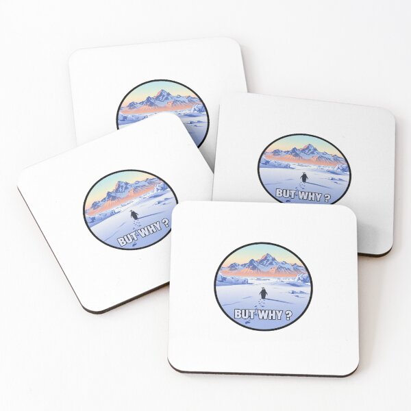 Item preview, Existential Penguin Illustration — Funny "But Why?" Antarctic Mountain Landscape designed and sold by Colorful-Garden.