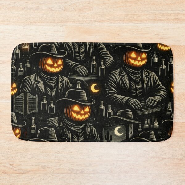Item preview, Headless Horseman's Western Saloon - Scratchboard Desert Night Illustration designed and sold by TheHorsemanRidesAgain.