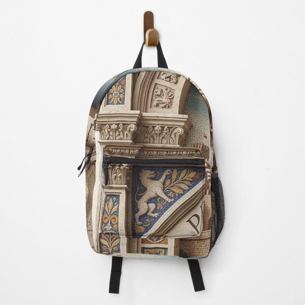 Item preview, Perpignan France Renaissance Shield Mosaic - Vintage Travel Poster designed and sold by FrancophileFun.