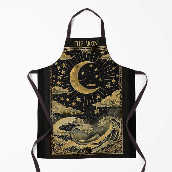 Item preview, XVIII The Moon Vintage Tarot Card Illustration designed and sold by Thunderg1rl.