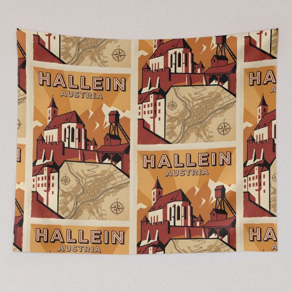 Item preview, Hallein Austria Retro Vintage Travel Tourism designed and sold by TravelersGems.