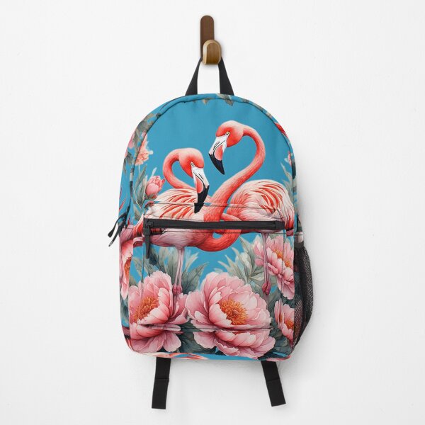 Item preview, Two beautiful Pink flamingo among magnificent peony flowers. designed and sold by Natalia-Vlad.
