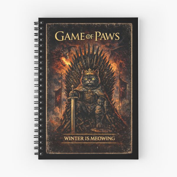 Item preview, Game of Paws – Winter Is Meowing | Retro Cat Fantasy Parody designed and sold by PureXpress.