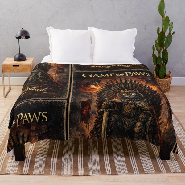 Item preview, Game of Paws – Winter Is Meowing | Retro Cat Fantasy Parody designed and sold by PureXpress.