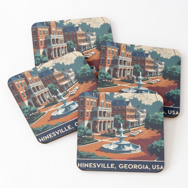 Item preview, Hinesville Georgia USA Vintage Travel Tourism designed and sold by TravelersGems.