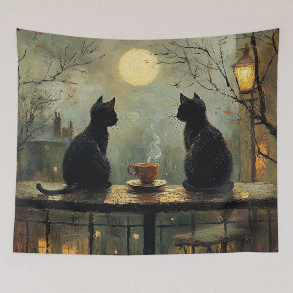 Item preview, Two Cats and a Quiet Night designed and sold by Erika Kaisersot.