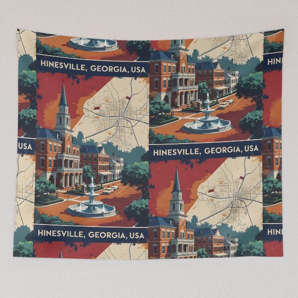 Item preview, Hinesville Georgia USA Vintage Travel Tourism designed and sold by TravelersGems.