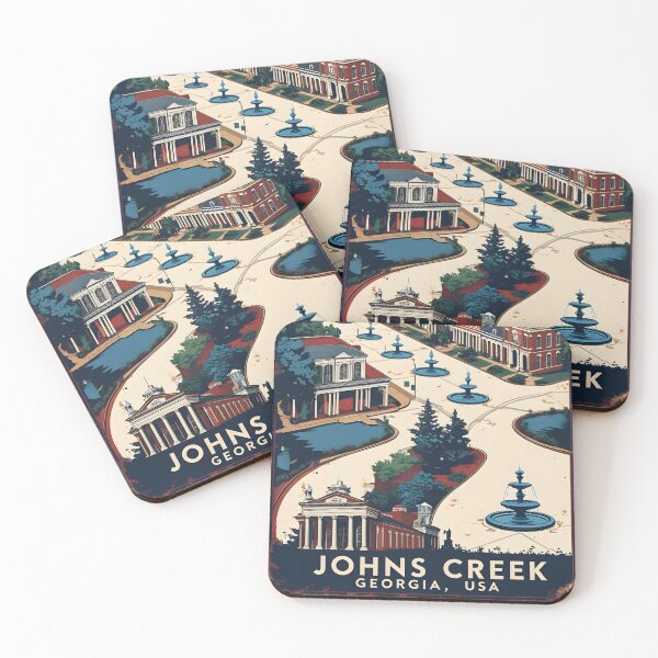 Item preview, Johns Creek Georgia USA Vintage Travel Tourism  designed and sold by TravelersGems.