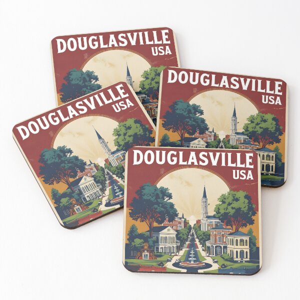Item preview, Douglasville Georgia USA Vintage Travel Tourism designed and sold by TravelersGems.