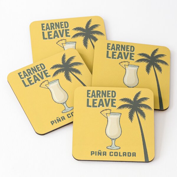 Item preview, Vintage Propaganda Earned Leave Piña Colada Poster designed and sold by Cozy-Old-Pub.