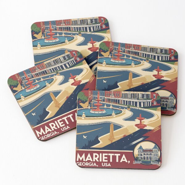 Item preview, Marietta Georgia USA Vintage Travel Tourism  designed and sold by TravelersGems.
