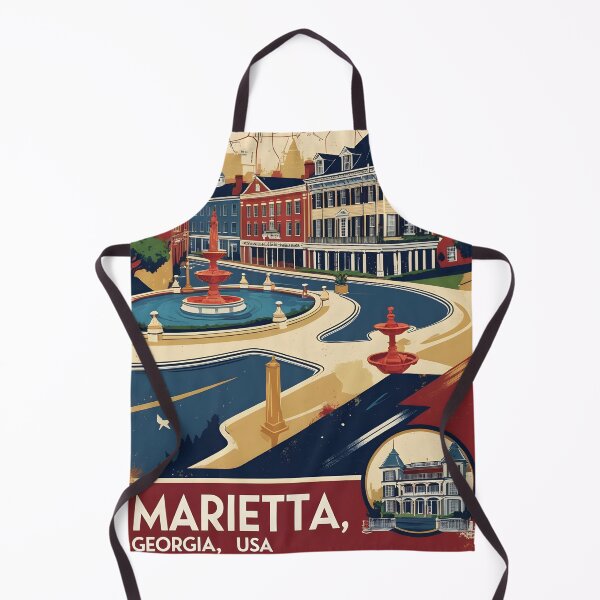 Aperçu de l'œuvre Marietta, Géorgie, États-Unis, tourisme vintage créée et vendue par TravelersGems.