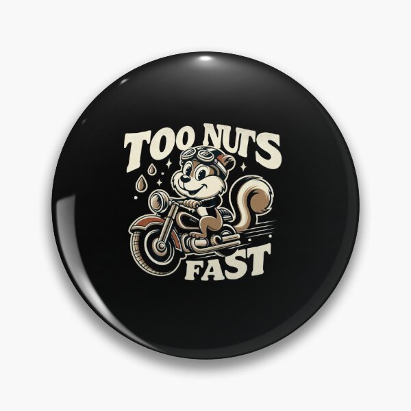 Item preview, Squirrel Motorcycle Retro - Too Nuts Fast  Mascot designed and sold by Zoo-Moo.