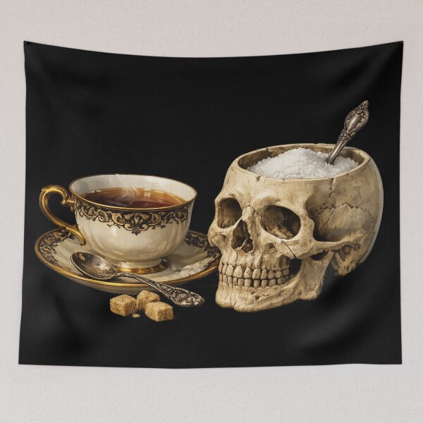 Item preview, Sugar and Bone — Tea Served with a Touch of Mortality designed and sold by Mouraludia.