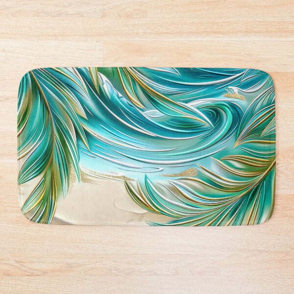 Item preview, Abstract Palm Trees Over Ocean Waves designed and sold by MargaretWiktor.
