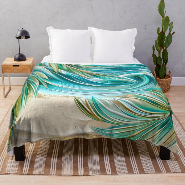 Item preview, Abstract Palm Trees Over Ocean Waves designed and sold by MargaretWiktor.