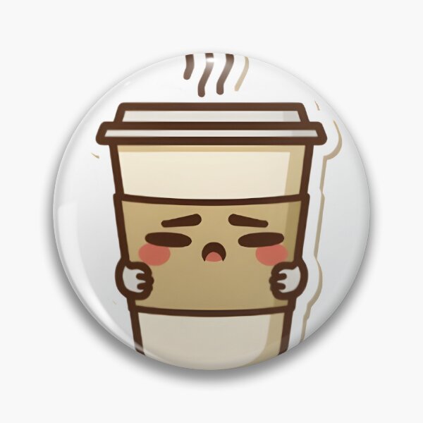 Item preview, Relatable Tired Coffee Cup Sticker: Cute Sleepy Kawaii Character Design designed and sold by StickerNexa.