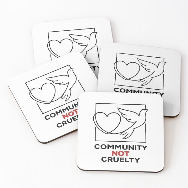 Item preview, Community Not Cruelty - Heart & Bird Minimalist Line Art Design designed and sold by Aymanejed.