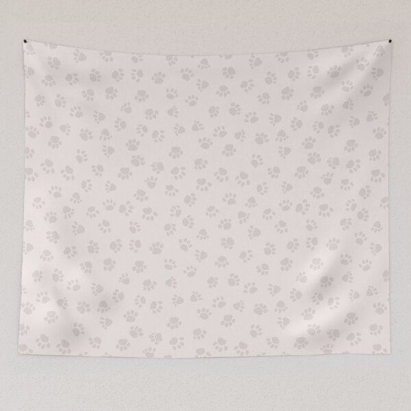 Item preview, Paw Prints Pattern on Beige Background designed and sold by FourAcreFarm.
