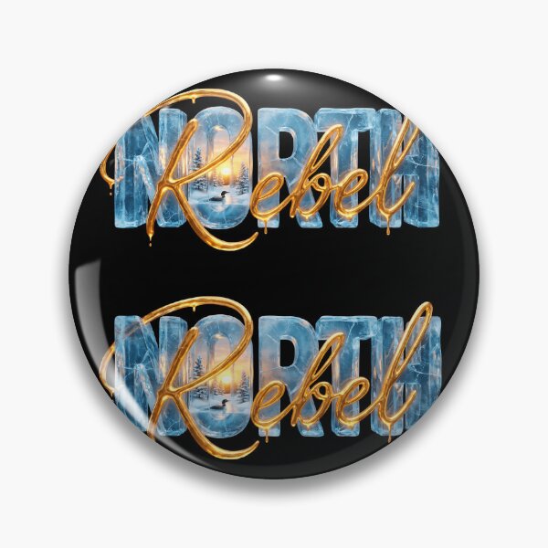 Item preview, Rebel North - 3D Ice & Gold Typography Minnesota designed and sold by The Grumpy Pet Club.