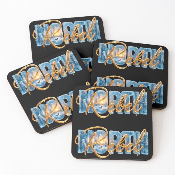 Item preview, Rebel North - 3D Ice & Gold Typography Minnesota designed and sold by The Grumpy Pet Club.