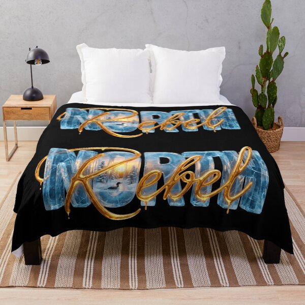 Item preview, Rebel North - 3D Ice & Gold Typography Minnesota designed and sold by The Grumpy Pet Club.