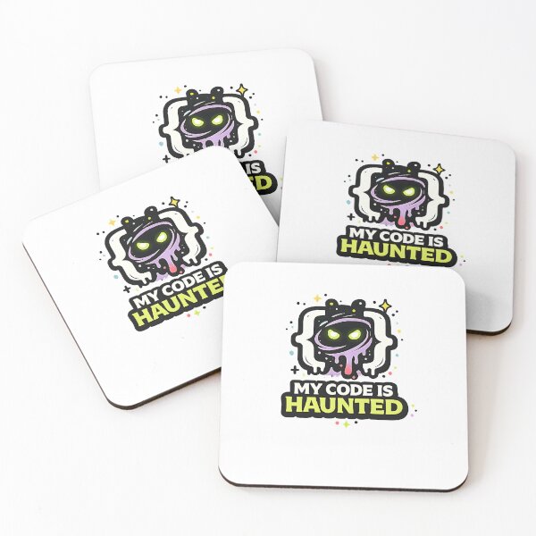 Item preview, My Code Is Haunted – Spooky Programmer Quote designed and sold by Cool Geeks.