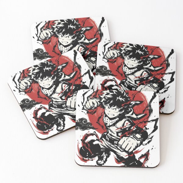 Item preview, Green Lightning Hero Boy - Traditional Ink Wash Anime Aesthetic Art designed and sold by MugenAnime.