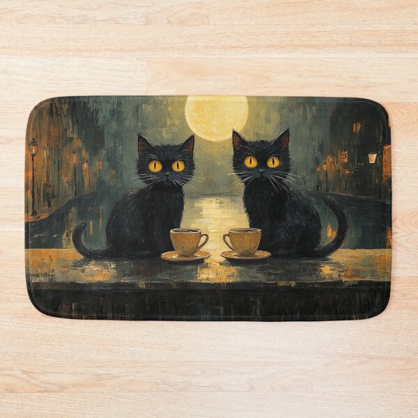 Item preview, Two Cats Sharing the Moon designed and sold by Erika Kaisersot.