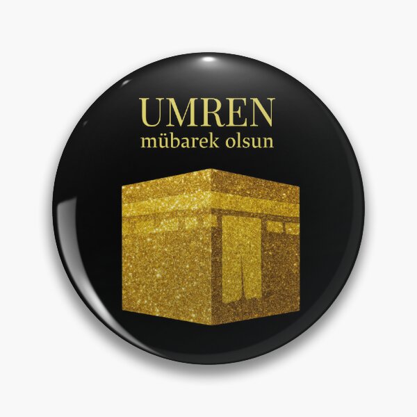 Item preview, "Umreniz Mübarek Olsun Kaaba Turkish Calligraphy Poster – Hajj Umrah Black Gold Islamic Wall Art" designed and sold by Noor_Creations.