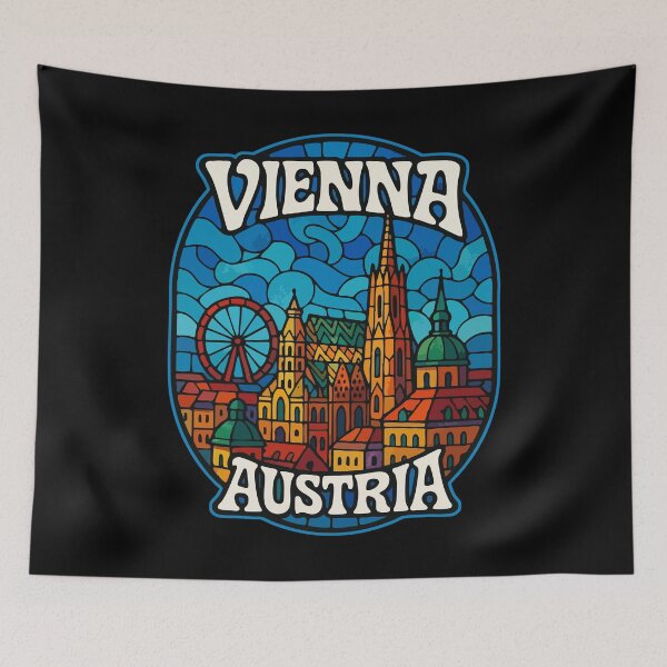 Item preview, Vienna Austria Stained Glass Art Travel designed and sold by TomFrontierArt.