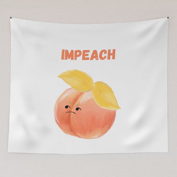 Item preview, Not Feeling Peachy, Grumpy Peach Political Satire Art designed and sold by amandaline.