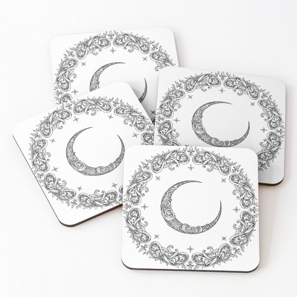 Item preview, Ornate Crescent — Moon Sigil of Night and Devotion designed and sold by Mouraludia.