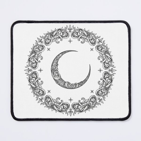 Item preview, Ornate Crescent — Moon Sigil of Night and Devotion designed and sold by Mouraludia.