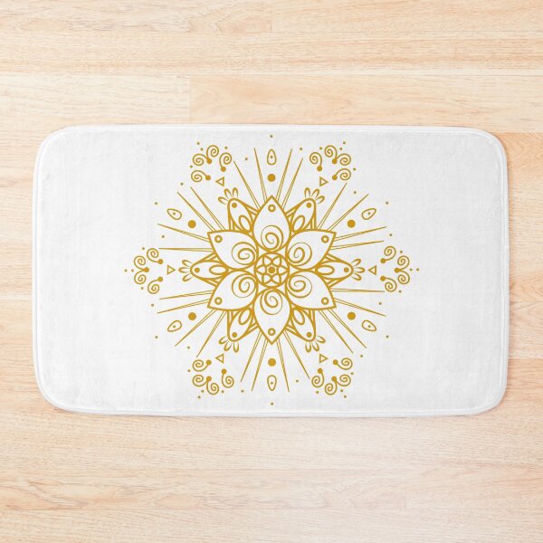 Item preview, Traditional indian rangoli gold, mandala designed and sold by ArtZole.